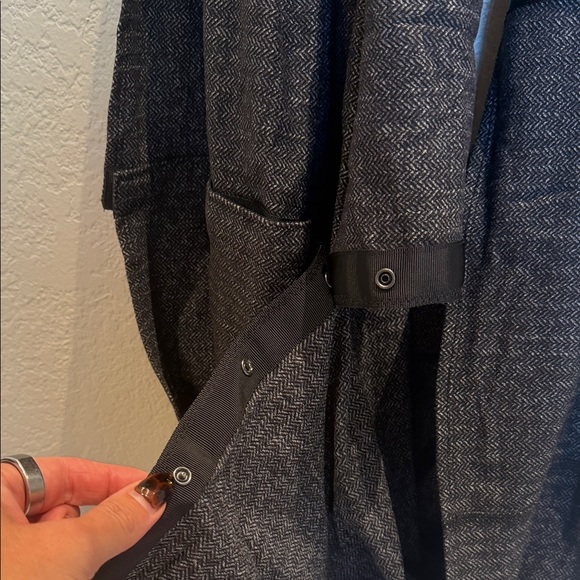 Dark Gray Buttoned Scarf - Picture 4 of 4